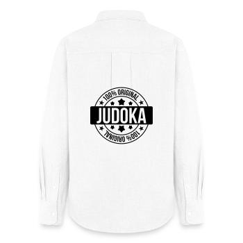 Judo / Judoka / Sport / Fight / Fighter / Strong - Women's Oxford Shirt - white - Back - AI Model Female 172 light (172cm)