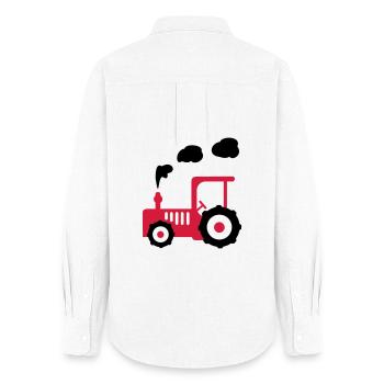 tracteur - Chemise Oxford Femme - blanc - Dos - AI Model Female 172 light (172cm)