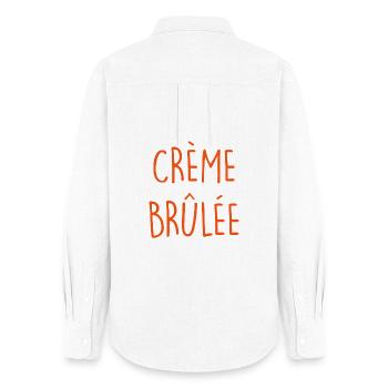 CREME BRULEE Pudding - Frauen Oxford Hemd - Weiß - Hinten - AI Model Female 172 light (172cm)