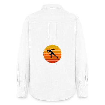 Running Sport - Chemise Oxford Femme - blanc - Dos - AI Model Female 172 light (172cm)