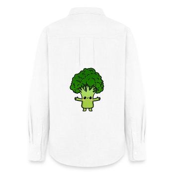 Sweet broccoli - Women's Oxford Shirt - white - Back - AI Model Female 172 light (172cm)