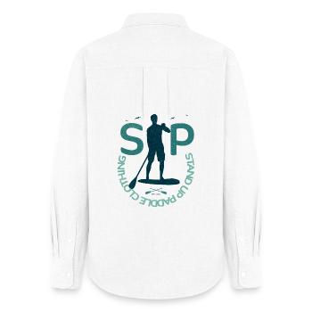 Stand Up Paddle – Clothing Logo - Frauen Oxford Hemd - Weiß - Hinten - AI Model Female 172 light (172cm)