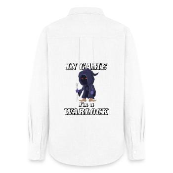 In Game I'm a Warlock Gaming Hexenmeister Design - Women's Oxford Shirt - white - Back - AI Model Female 172 light (172cm)