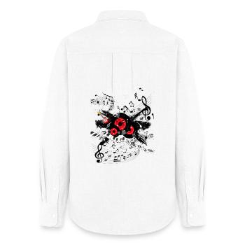 Mélodie et piste clavier Red Record - Chemise Oxford Femme - blanc - Dos - AI Model Female 172 light (172cm)