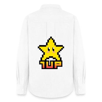 1up Pixel Star - Chemise Oxford Femme - blanc - Dos - AI Model Female 172 light (172cm)