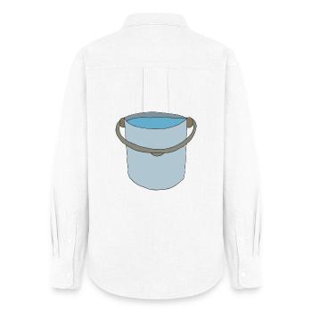 seau d’eau peint à la main seau - Chemise Oxford Femme - blanc - Dos - AI Model Female 172 light (172cm)