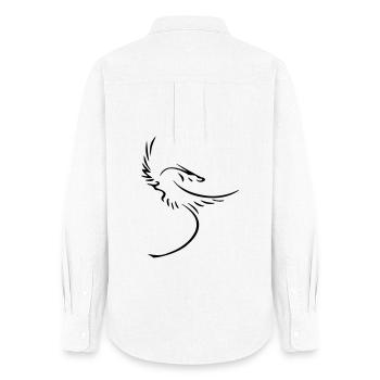drache figur mythos dragonfly dachensymbol phoenix - Frauen Oxford Hemd - Weiß - Hinten - AI Model Female 172 light (172cm)