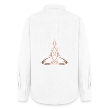 Celtic Motherhood Symbol Mutter mit Kind - Frauen Oxford Hemd - Weiß - Hinten - AI Model Female 172 light (172cm)