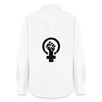 Women Power Venus Symbol - Women's Oxford Shirt - white - Back - AI Model Female 172 light (172cm)