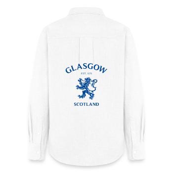 GLASGOW Schottland Scotland - Frauen Oxford Hemd - Weiß - Hinten - AI Model Female 172 light (172cm)
