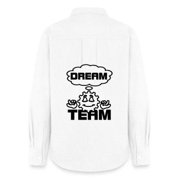 Dream team gear - Women's Oxford Shirt - white - Back - AI Model Female 172 light (172cm)