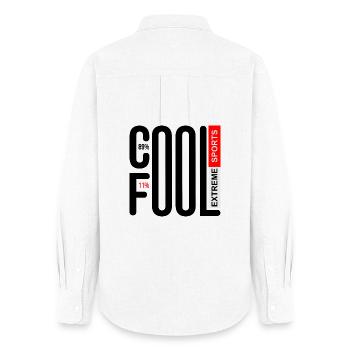COOL FOOL EXTREME LIGNE NOIRE - Chemise Oxford Femme - blanc - Dos - AI Model Female 172 light (172cm)