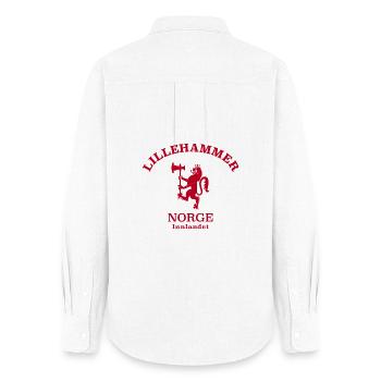 LILLEHAMMER Norwegen Norway Norge - Frauen Oxford Hemd - Weiß - Hinten - AI Model Female 172 light (172cm)