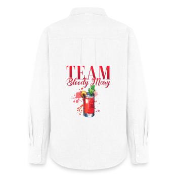 Team Bloody Mary Cocktail für Barkeeper - Frauen Oxford Hemd - Weiß - Hinten - AI Model Female 172 light (172cm)