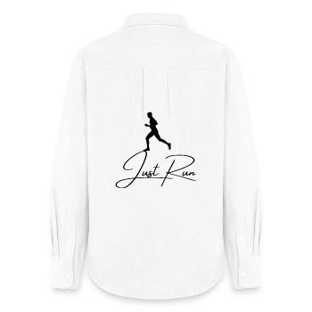 Il suffit de courir - Chemise Oxford Femme - blanc - Dos - AI Model Female 172 light (172cm)