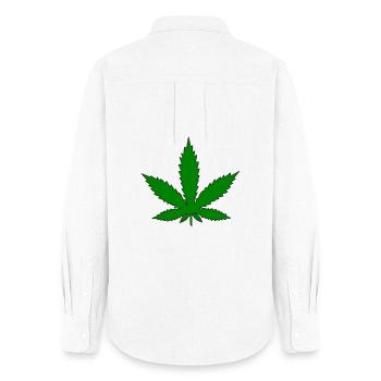 Hemp leaf - Women's Oxford Shirt - white - Back - AI Model Female 172 light (172cm)