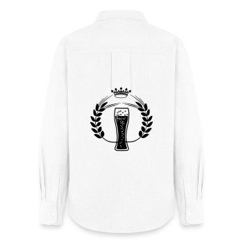 Corn grain wheat beer - Women's Oxford Shirt - white - Back - AI Model Female 172 light (172cm)