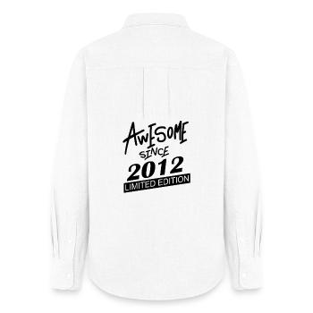 2012 - Vintage 2012 - Women's Oxford Shirt - white - Back - AI Model Female 172 light (172cm)