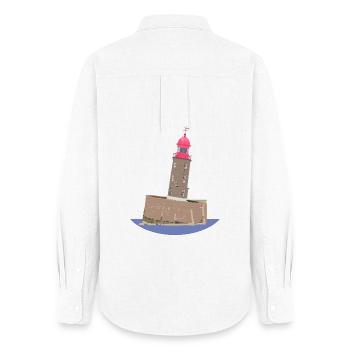 The leaning tower of Bremerhaven without text - Women's Oxford Shirt - white - Back - AI Model Female 172 light (172cm)