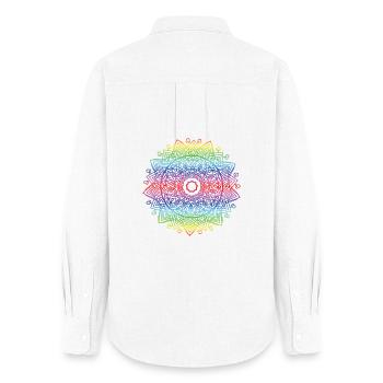 Mandala - Chemise Oxford Femme - blanc - Dos - AI Model Female 172 light (172cm)