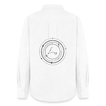 Silhouette en étoile de minuit - Chemise Oxford Femme - blanc - Dos - AI Model Female 172 light (172cm)