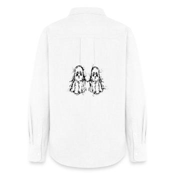 Geister Gespenster - Frauen Oxford Hemd - Weiß - Hinten - AI Model Female 172 light (172cm)
