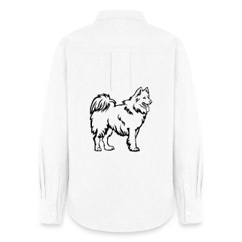 Samoyed - Women's Oxford Shirt - white - Back - AI Model Female 172 light (172cm)