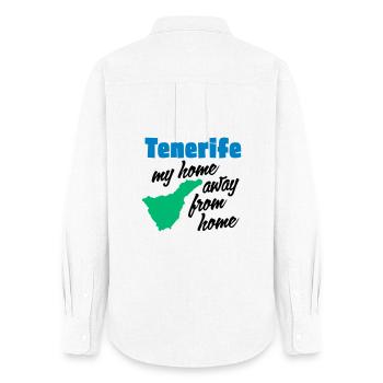 Tenerife, my home away from home - Women's Oxford Shirt - white - Back - AI Model Female 172 light (172cm)