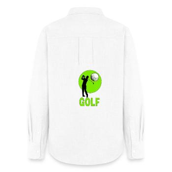Golf - Frauen Oxford Hemd - Weiß - Hinten - AI Model Female 172 light (172cm)