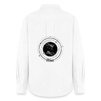 Midnight Snowflake Constellation - Women's Oxford Shirt - white - Back - AI Model Female 172 light (172cm)