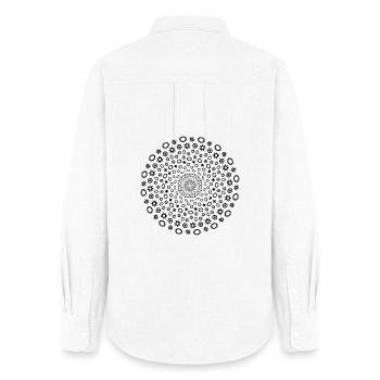 Circles and stars - Women's Oxford Shirt - white - Back - AI Model Female 172 light (172cm)