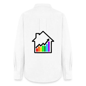 Le prix des maisons augmente. - Chemise Oxford Femme - blanc - Dos - AI Model Female 172 light (172cm)