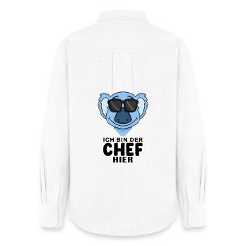 Cooler Koalabär Chef Spruch - Frauen Oxford Hemd - Weiß - Hinten - AI Model Female 172 light (172cm)