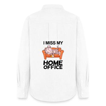 Home Office Miss Humour Drôle - Chemise Oxford Femme - blanc - Dos - AI Model Female 172 light (172cm)