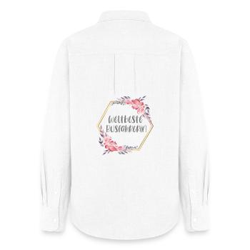 Weltbeste Busfahrerin Bus Beruf Geschenk - Frauen Oxford Hemd - Weiß - Hinten - AI Model Female 172 light (172cm)