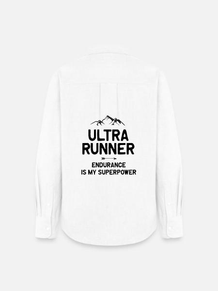 Ultra Runner - Ausdauer ist meine Superkraft - Frauen Oxford Hemd - Weiß