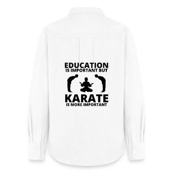 karaté, fan de karaté, cours de karaté - Chemise Oxford Femme - blanc - Dos - AI Model Female 172 light (172cm)