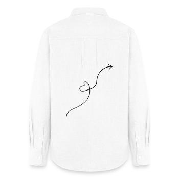 Flèche du cœur - Chemise Oxford Femme - blanc - Dos - AI Model Female 172 light (172cm)