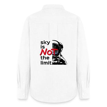 sky is Not the limit black - Frauen Oxford Hemd - Weiß - Hinten - AI Model Female 172 light (172cm)