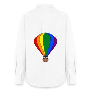 Regenbogen-Ballon - Frauen Oxford Hemd - Weiß - Hinten - AI Model Female 172 light (172cm)