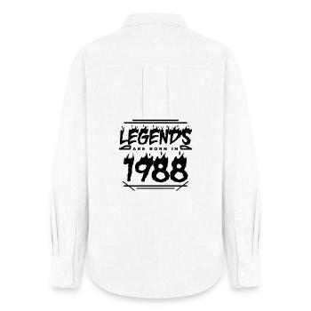 1988 - Born 1988 - Built in 1988 - Women's Oxford Shirt - white - Back - AI Model Female 172 light (172cm)