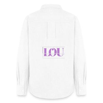 Lou - Women's Oxford Shirt - white - Back - AI Model Female 172 light (172cm)