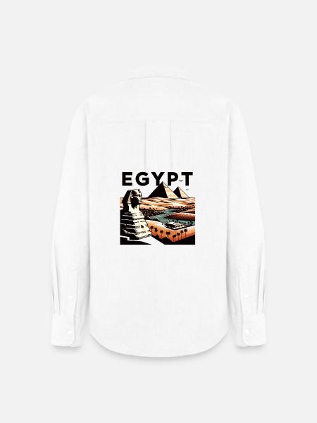 Ägypten - Frauen Oxford Hemd - Weiß