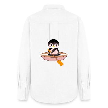PINGUIN - HOBBY WASSERSPORT - KANU KAJAK - Frauen Oxford Hemd - Weiß - Hinten - AI Model Female 172 light (172cm)