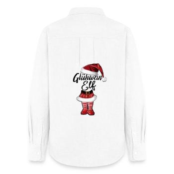 Christmas Mulled Wine Elf - Women's Oxford Shirt - white - Back - AI Model Female 172 light (172cm)