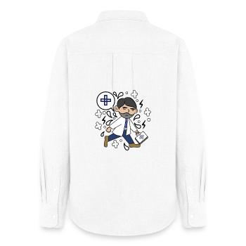 Doctor Career Workaholic Job Work Profession Success - Women's Oxford Shirt - white - Back - AI Model Female 172 light (172cm)