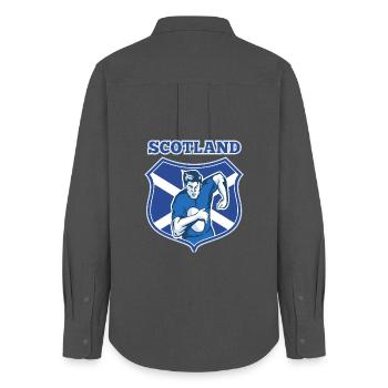 Scotland, Scotland, Scotland - Women's Oxford Shirt - anthracite - Back - AI Model Female 172 light (172cm)