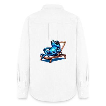 Poison arrow frog design - Women's Oxford Shirt - white - Back - AI Model Female 172 light (172cm)