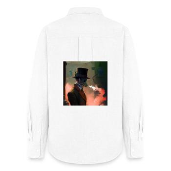 Tuxedo 01 - Women's Oxford Shirt - white - Back - AI Model Female 172 light (172cm)