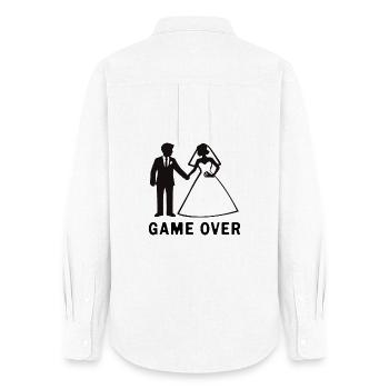 Newlyweds Game Over Wedding - Women's Oxford Shirt - white - Back - AI Model Female 172 light (172cm)